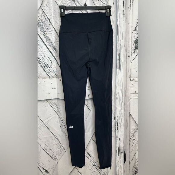 ALO YOGA Black High Waist Ripped Warrior Leggings Small - Picture 3 of 5